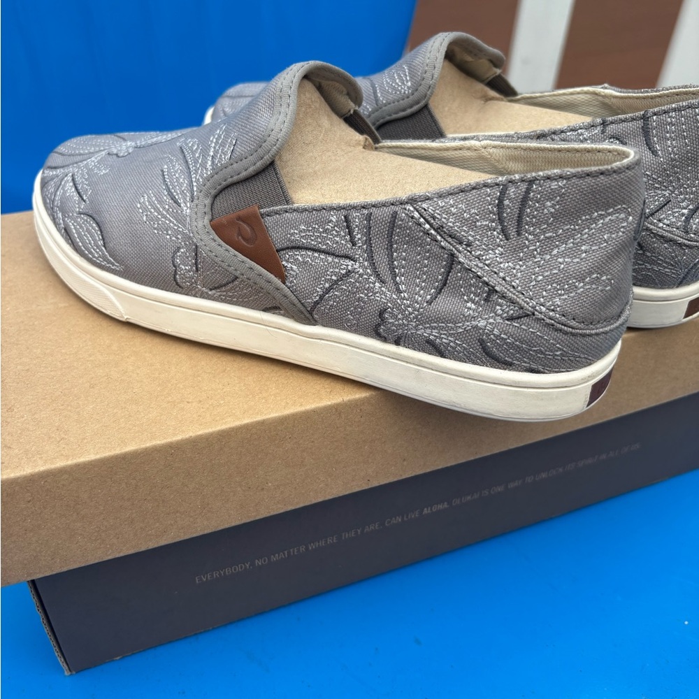 OluKai Gray Slip-On Women's Sneakers